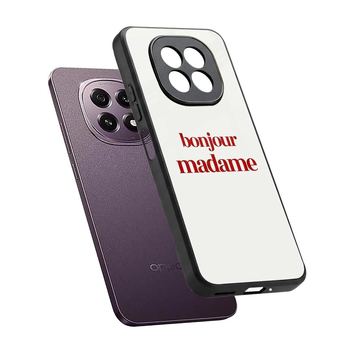 Bonjour Madame sleek oppo f29 5g cover with tempered glass back and TPU edges