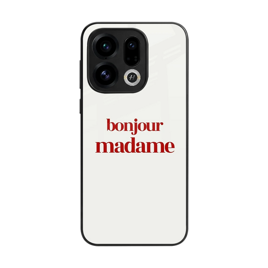 Bonjour Madame back phone cover | glass case for oppo find x9