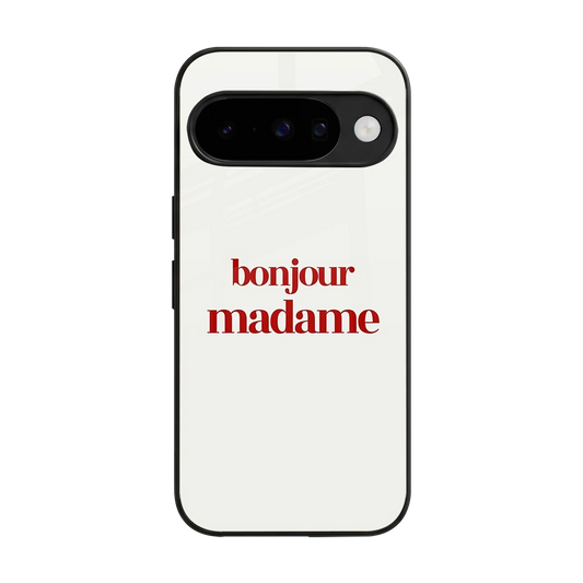 Bonjour Madame back phone cover | glass case for google pixel 10