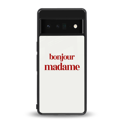 Bonjour Madame back phone cover | glass case for google pixel 6 pro