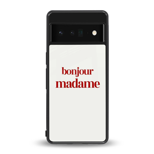 Bonjour Madame back phone cover | glass case for google pixel 6 pro