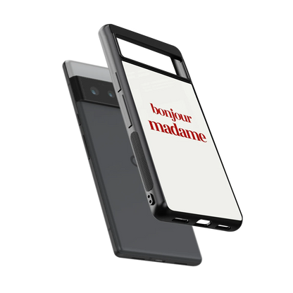 Bonjour Madame sleek google pixel 6 pro cover with tempered glass back and TPU edges