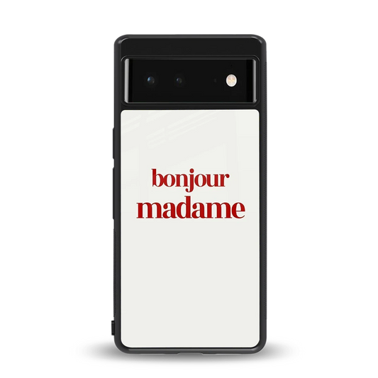 Bonjour Madame back phone cover | glass case for google pixel 6a