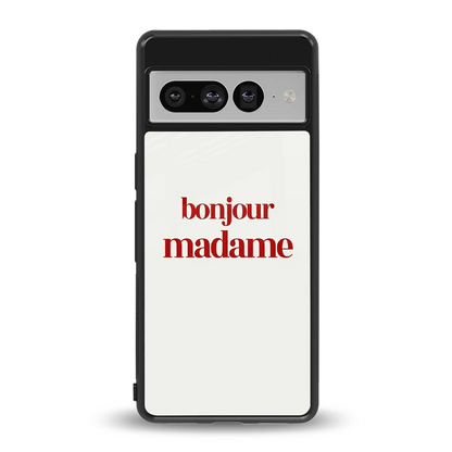 Bonjour Madame back phone cover | glass case for google pixel 7 pro
