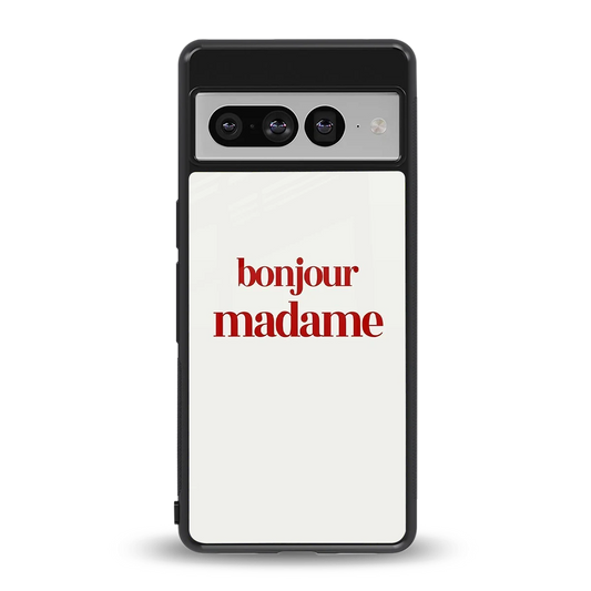 Bonjour Madame back phone cover | glass case for google pixel 7 pro