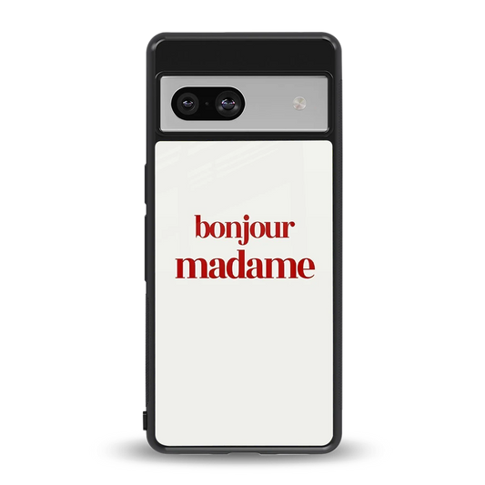 Bonjour Madame back phone cover | glass case for google pixel 7a