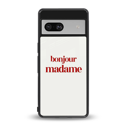 Bonjour Madame back phone cover | glass case for google pixel 7