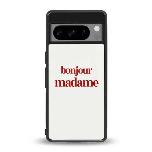 Bonjour Madame back phone cover | glass case for google pixel 8 pro