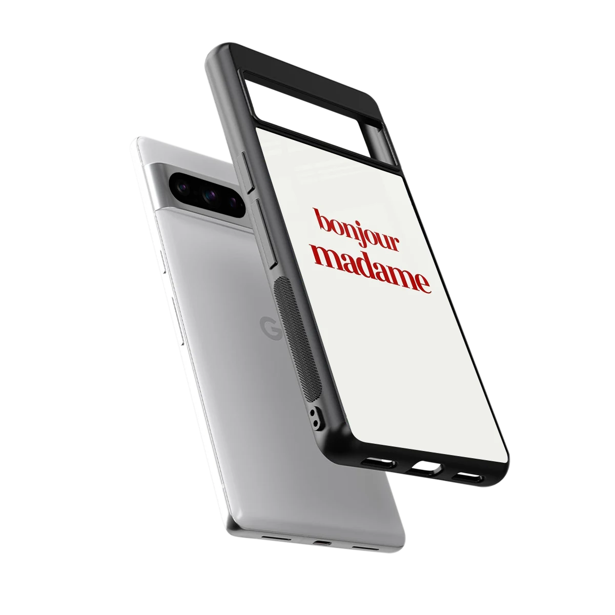 Bonjour Madame sleek google pixel 8 pro cover with tempered glass back and TPU edges