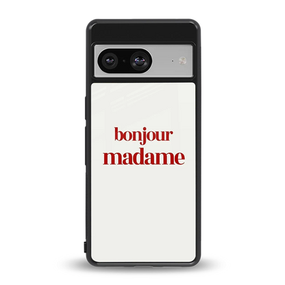 Bonjour Madame back phone cover | glass case for google pixel 8