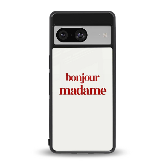 Bonjour Madame back phone cover | glass case for google pixel 8