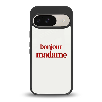 Bonjour Madame back phone cover | glass case for google pixel 9
