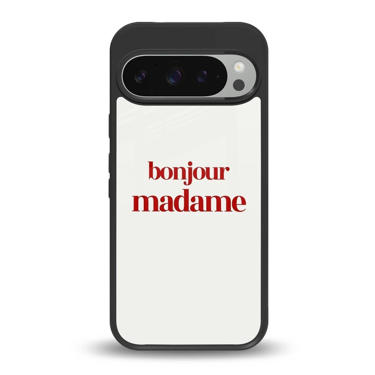 Bonjour Madame back phone cover | glass case for google pixel 9 pro