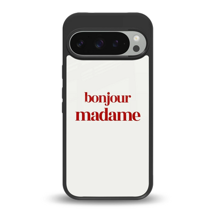 Bonjour Madame back phone cover | glass case for google pixel 9 pro xl