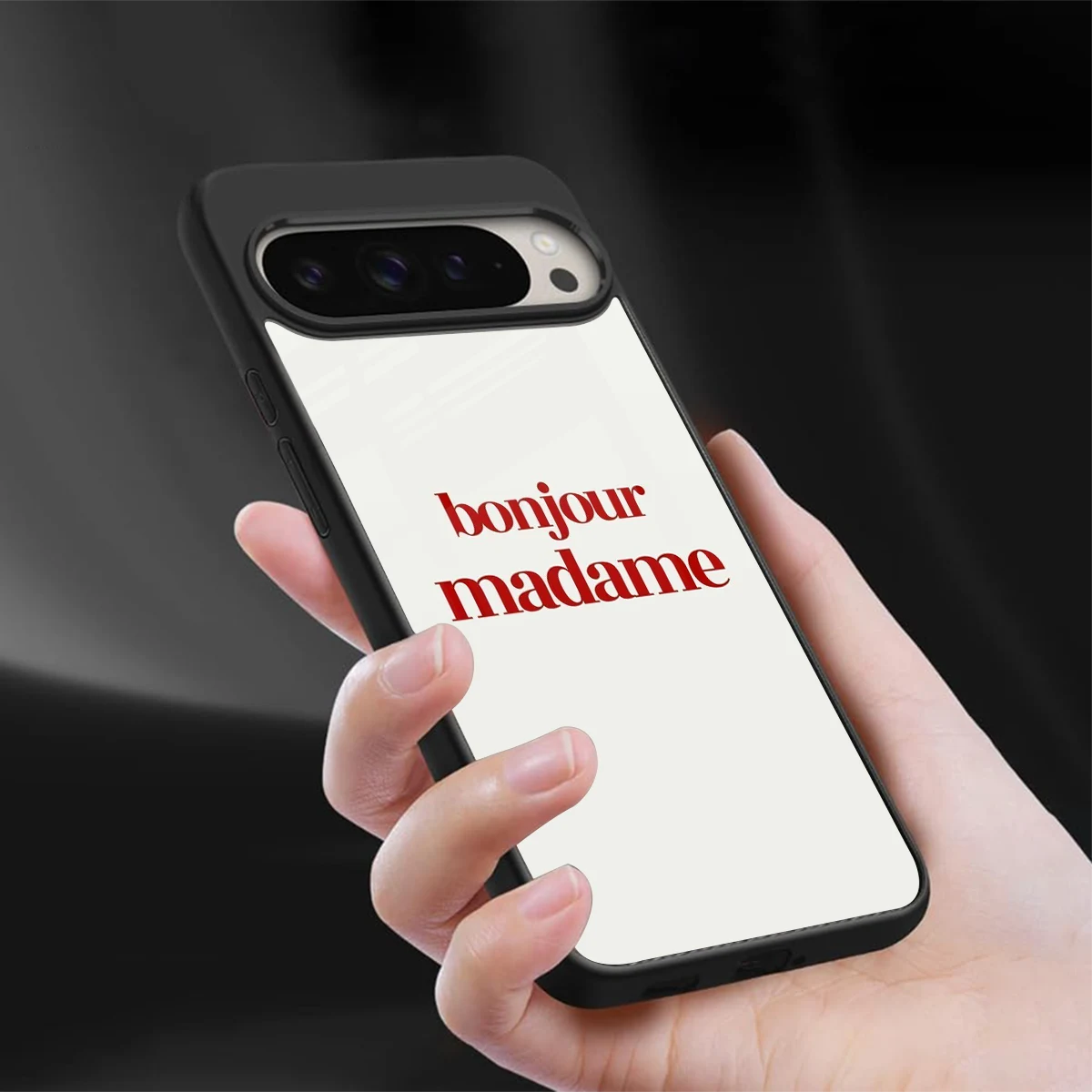 Bonjour Madame sleek google pixel 9 pro cover with tempered glass back and TPU edges