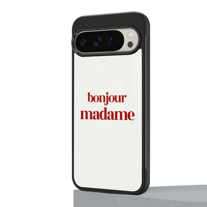 Bonjour Madame google pixel 9 pro mobile cover | shockproof glass phone case
