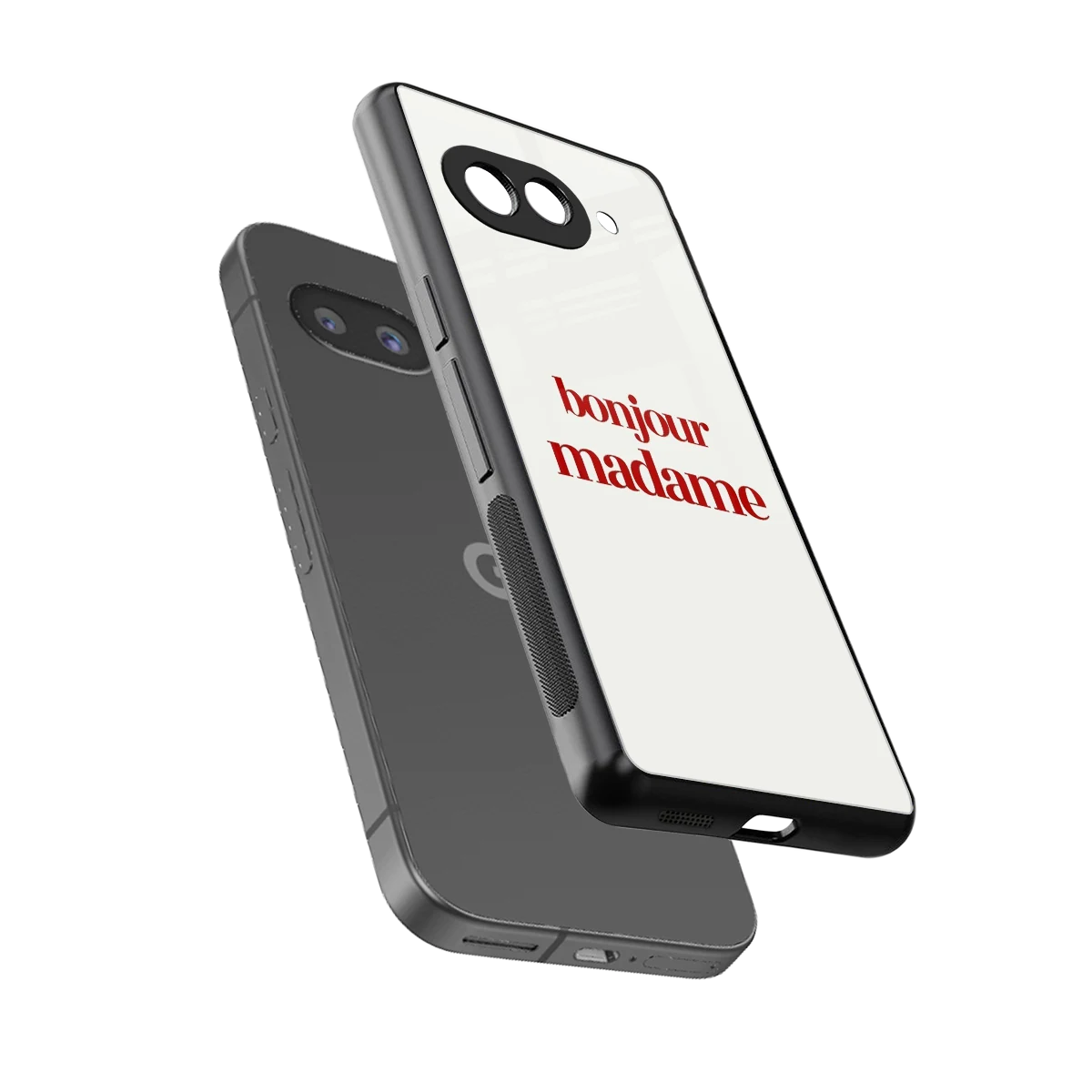 Bonjour Madame sleek google pixel 9a cover with tempered glass back and TPU edges