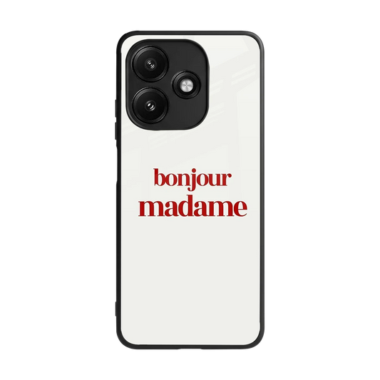 Bonjour Madame back phone cover | glass case for redmi 12 5g