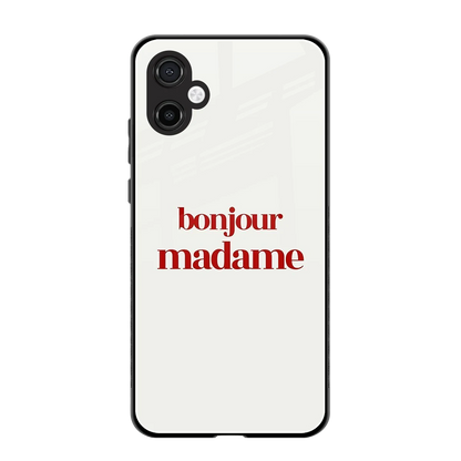 Bonjour Madame back phone cover | glass case for samsung galaxy a06 5g