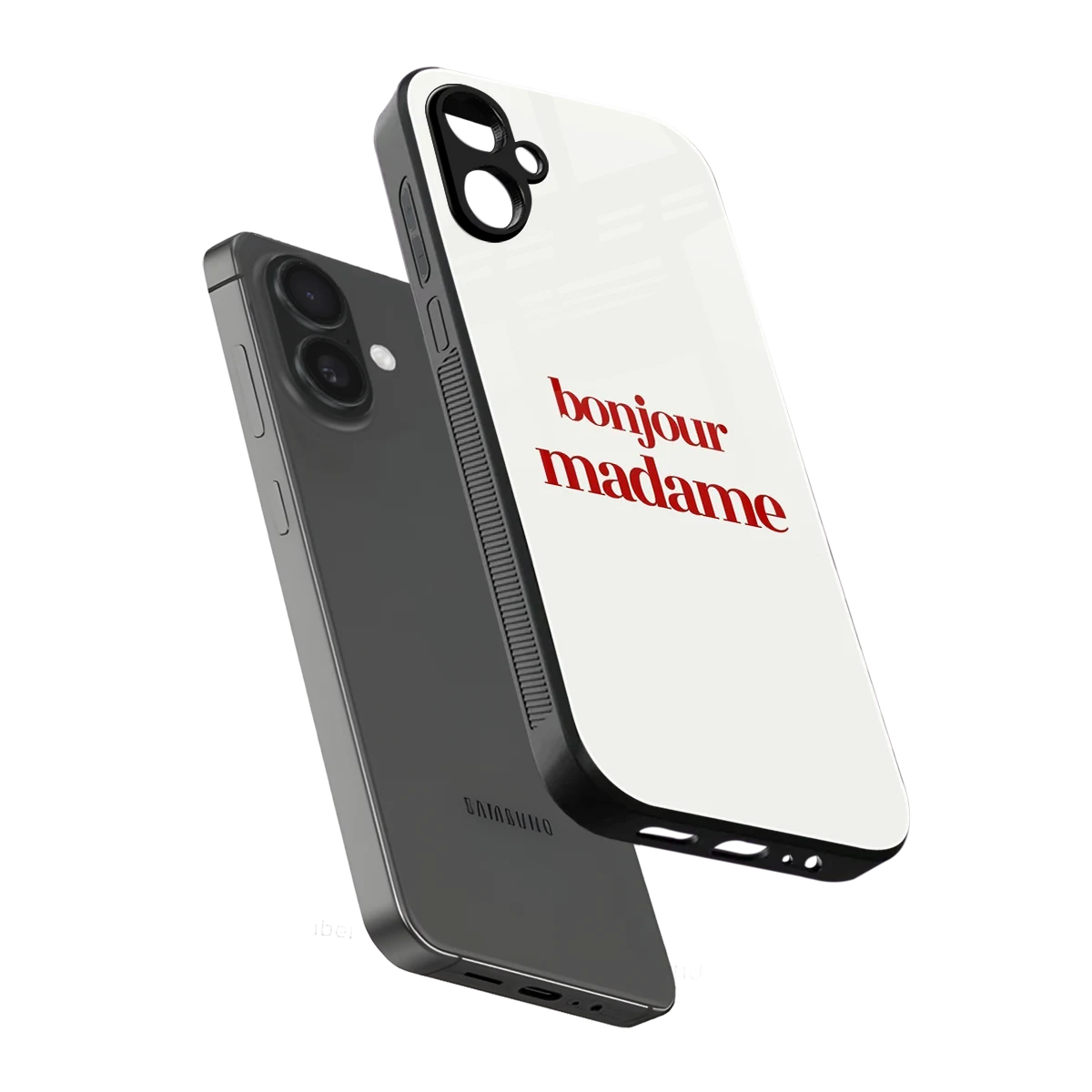 Bonjour Madame sleek samsung galaxy a06 5g cover with tempered glass back and TPU edges