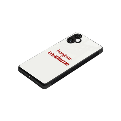 Bonjour Madame stylish phone case for samsung galaxy a06 5g | glossy glass and slim fit