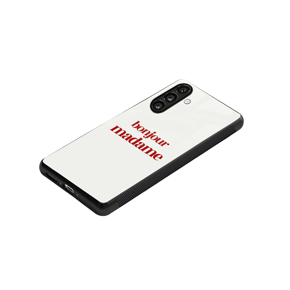Bonjour Madame stylish phone case for samsung galaxy a37 5g | glossy glass and slim fit