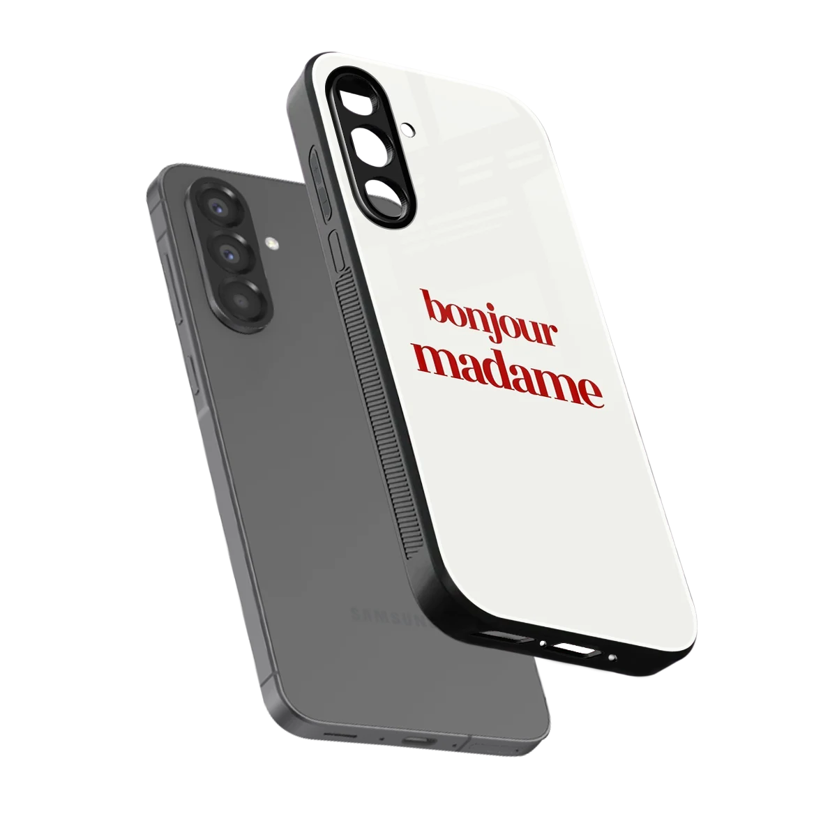 Bonjour Madame sleek samsung galaxy a37 5g cover with tempered glass back and TPU edges