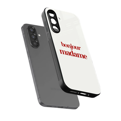 Bonjour Madame sleek samsung galaxy a37 5g cover with tempered glass back and TPU edges