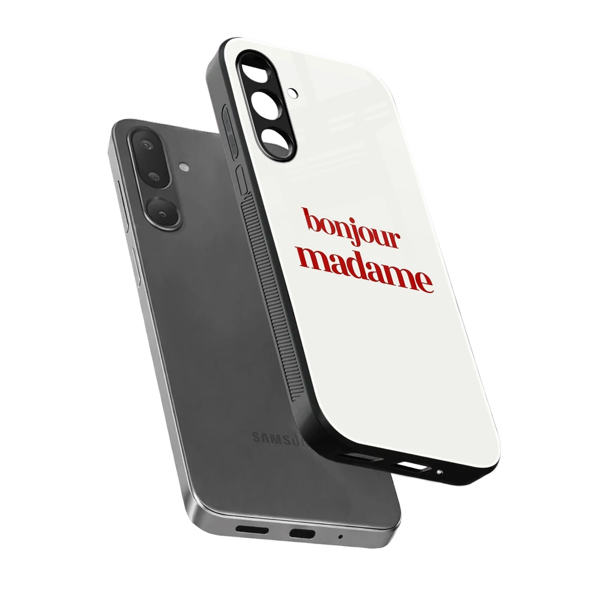 Bonjour Madame sleek samsung galaxy m36 5g cover with tempered glass back and TPU edges