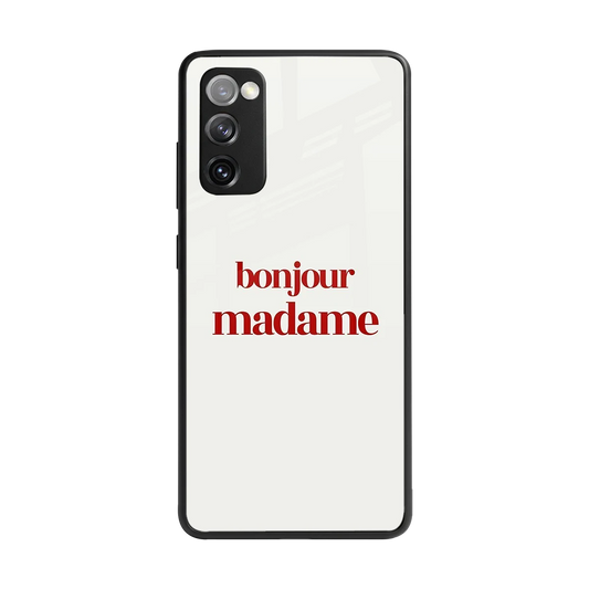Bonjour Madame back phone cover | glass case for samsung galaxy s20 fe