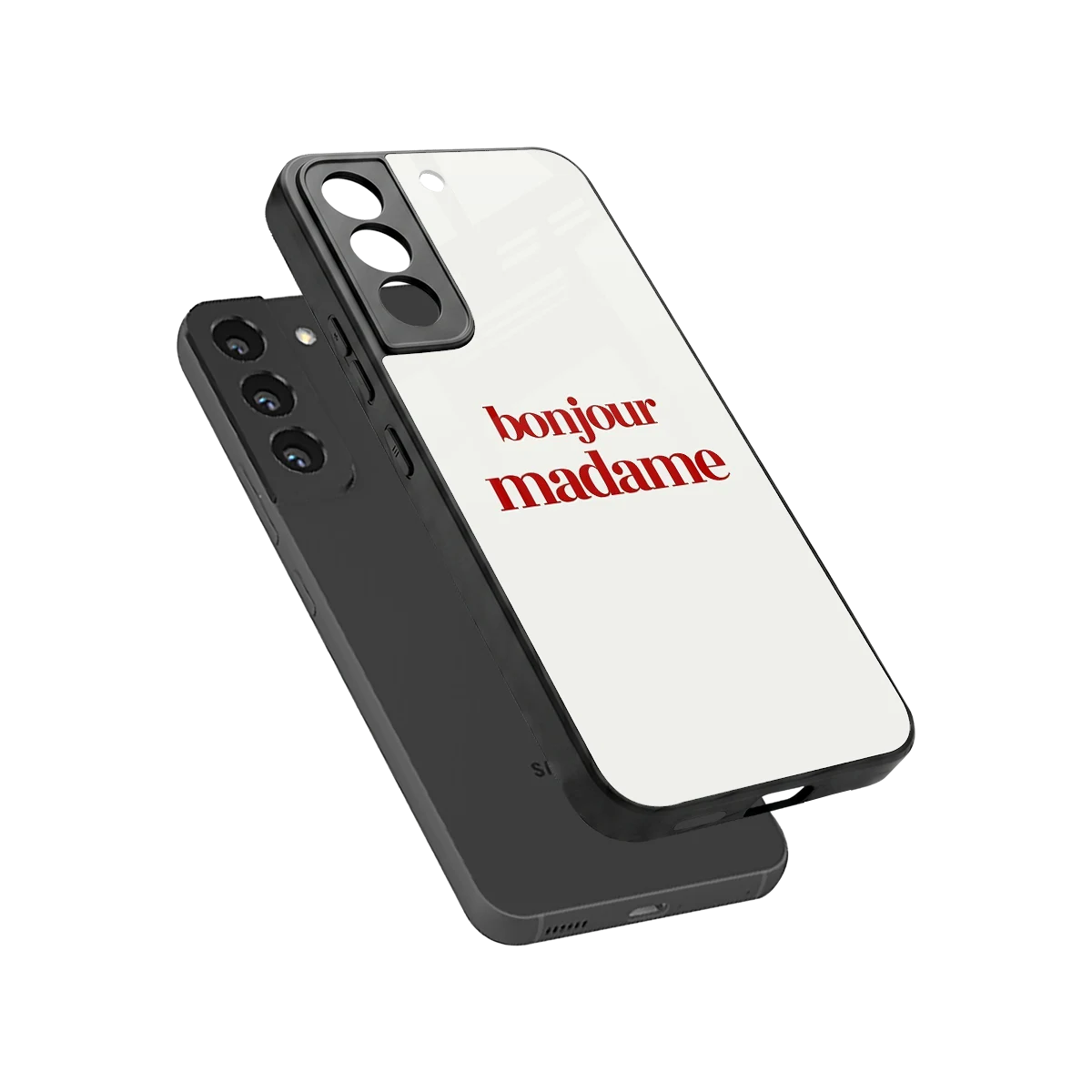 Bonjour Madame sleek samsung galaxy s22 cover with tempered glass back and TPU edges