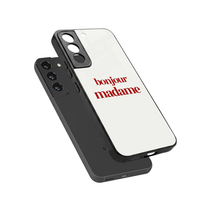 Bonjour Madame sleek samsung galaxy s22 cover with tempered glass back and TPU edges