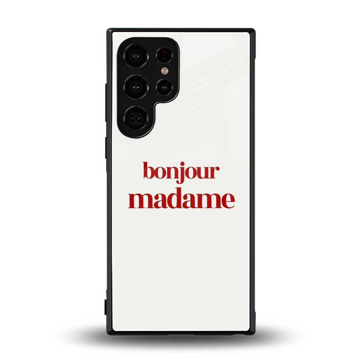 Bonjour Madame back phone cover | glass case for samsung galaxy s23 ultra