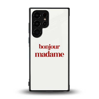 Bonjour Madame back phone cover | glass case for samsung galaxy s23 ultra