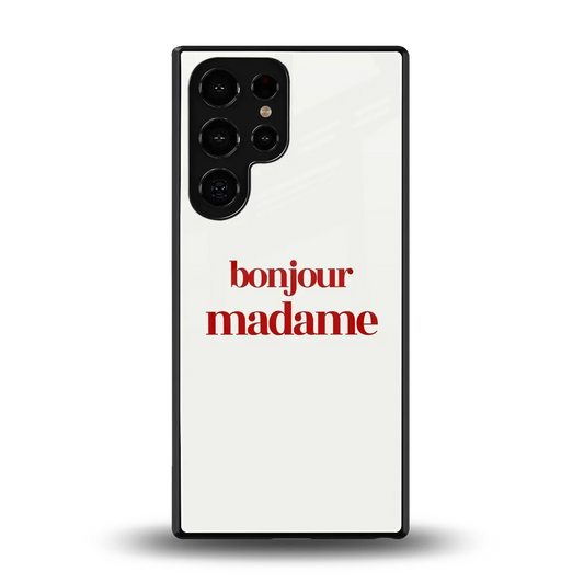 Bonjour Madame back phone cover | glass case for samsung galaxy s25 ultra