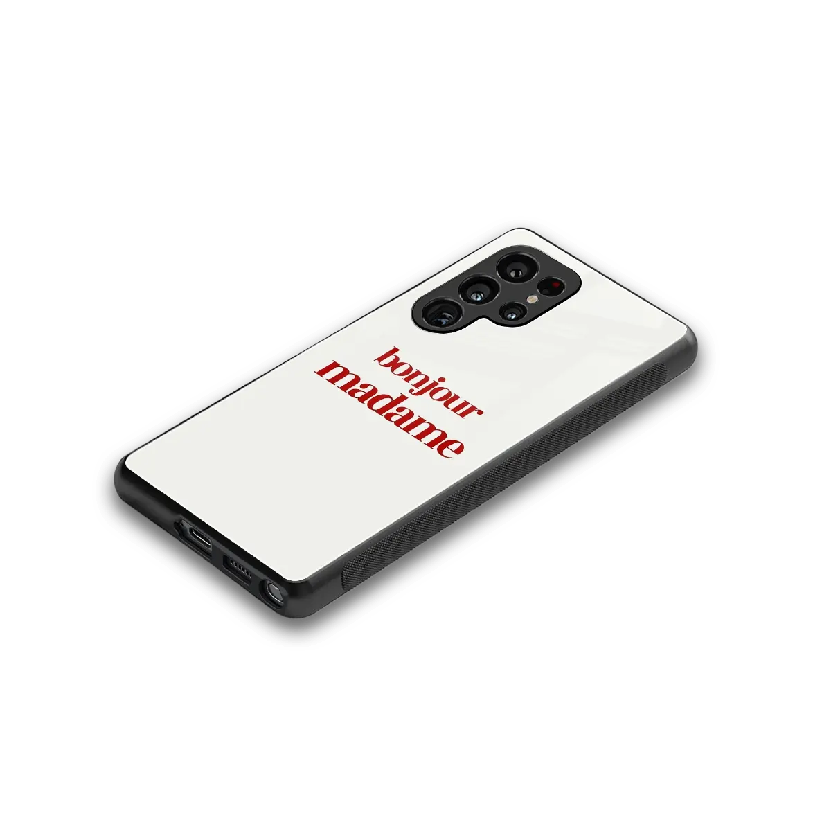 Bonjour Madame stylish phone case for samsung galaxy s25 ultra | glossy glass and slim fit