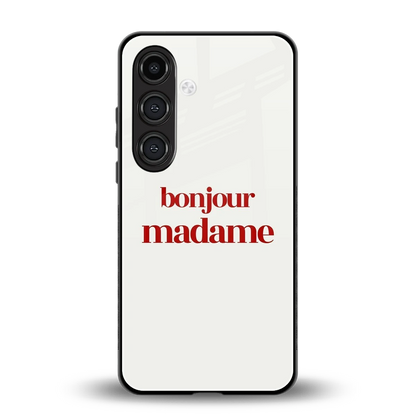 Bonjour Madame back phone cover | glass case for samsung galaxy s25