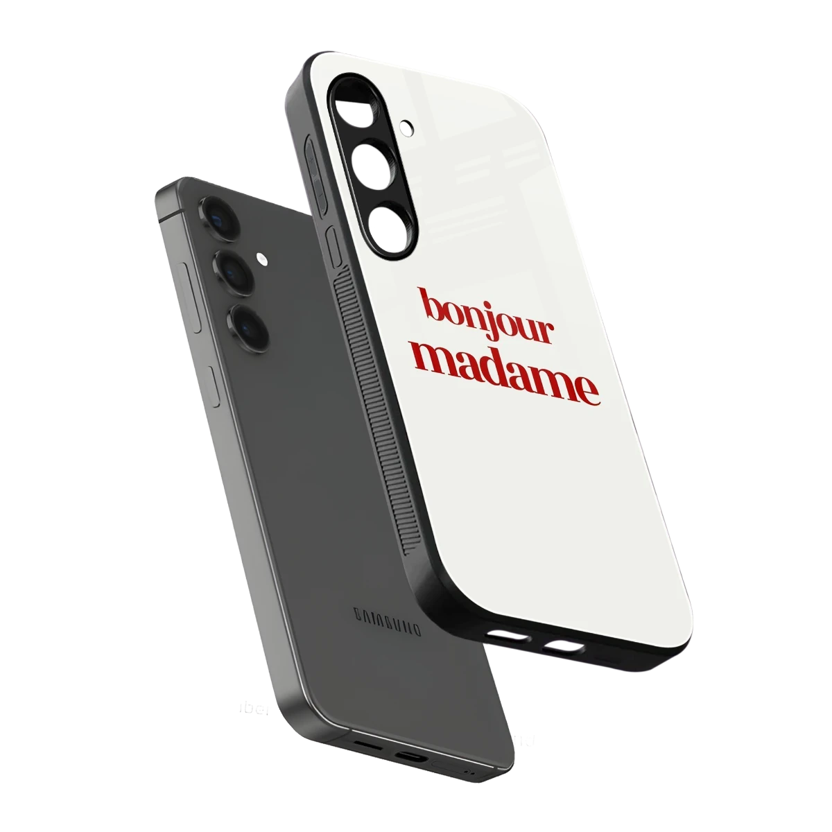 Bonjour Madame sleek samsung galaxy s25 plus cover with tempered glass back and TPU edges