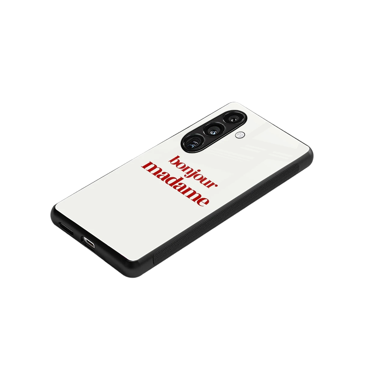 Bonjour Madame stylish phone case for samsung galaxy s23 fe | glossy glass and slim fit