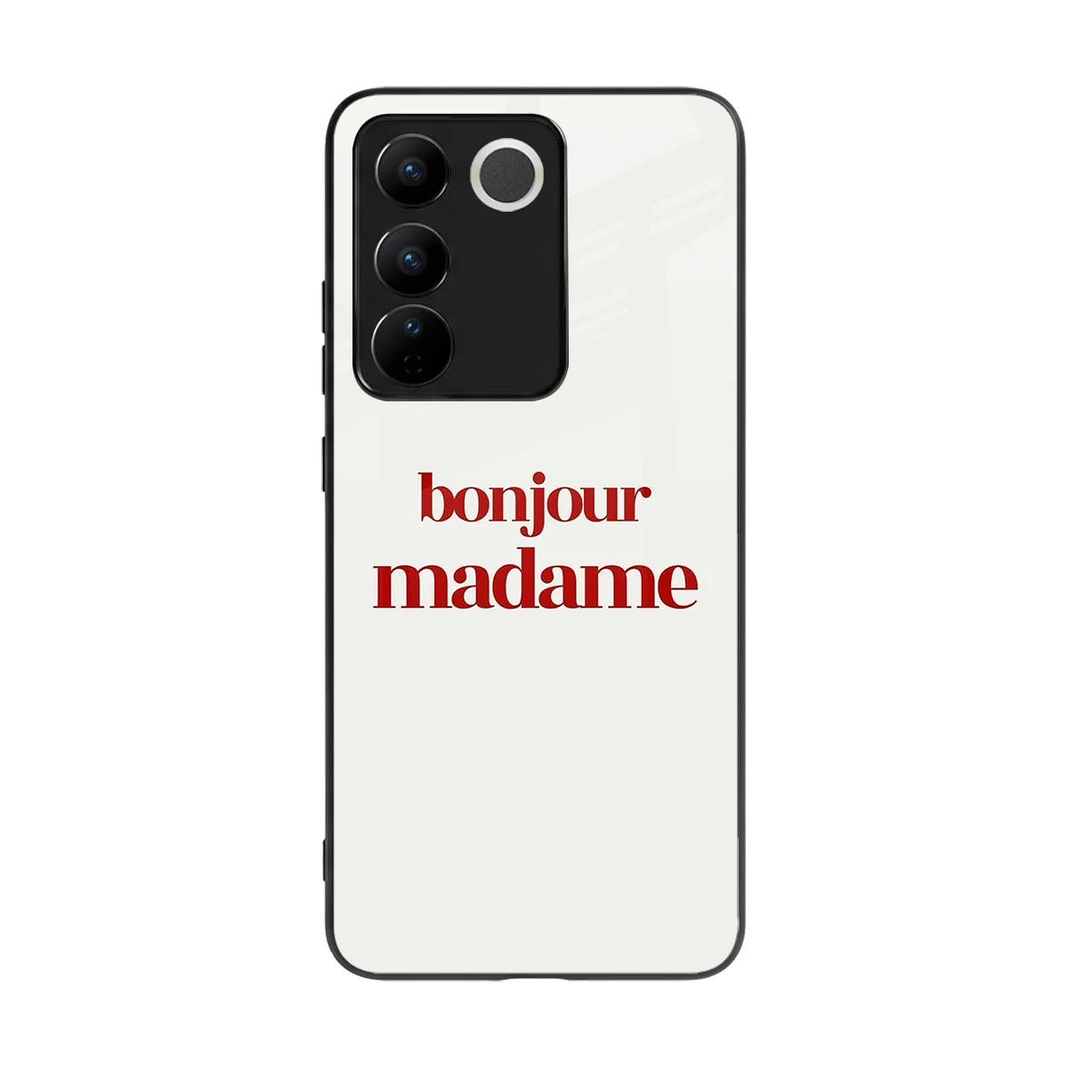 Bonjour Madame back phone cover | glass case for vivo v27 5g