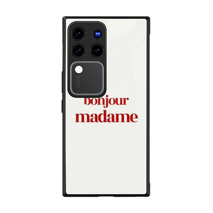 Bonjour Madame back phone cover | glass case forvivo v30 pro