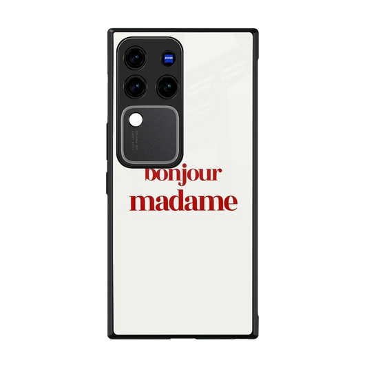 Bonjour Madame back phone cover | glass case forvivo v30 pro