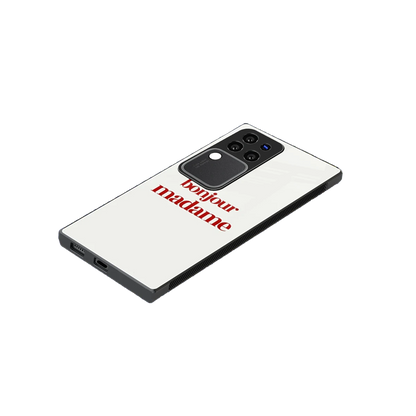 Bonjour Madame stylish phone case forvivo v30 pro | glossy glass and slim fit