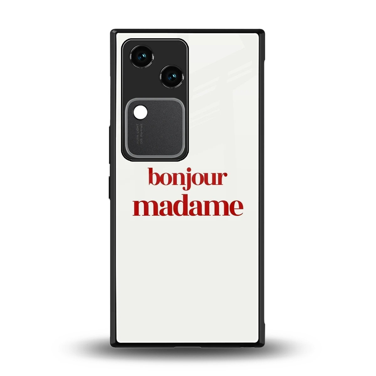 Bonjour Madame back phone cover | glass case for vivo v30