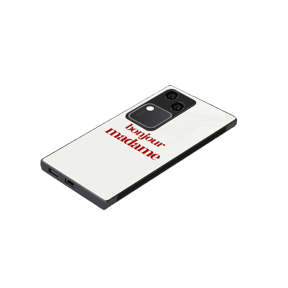 Bonjour Madame stylish phone case for vivo v30 | glossy glass and slim fit