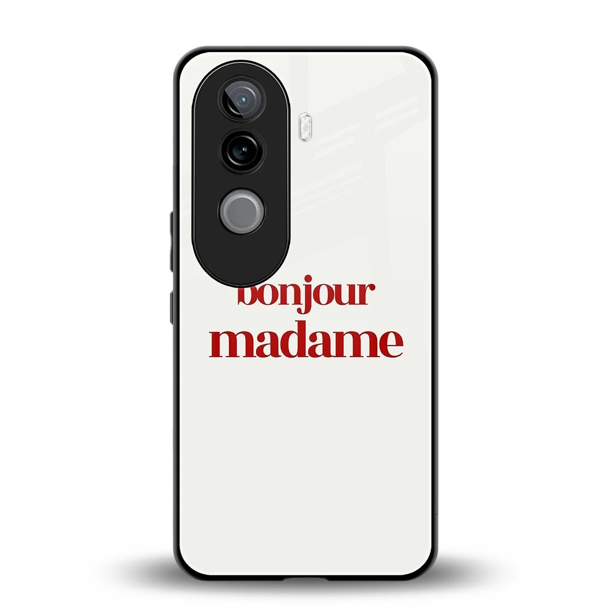 Bonjour Madame back phone cover | glass case for vivo v40e