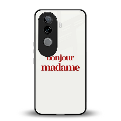 Bonjour Madame back phone cover | glass case for vivo v40e