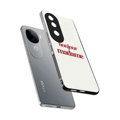 Bonjour Madame sleek vivo v40e cover with tempered glass back and TPU edges