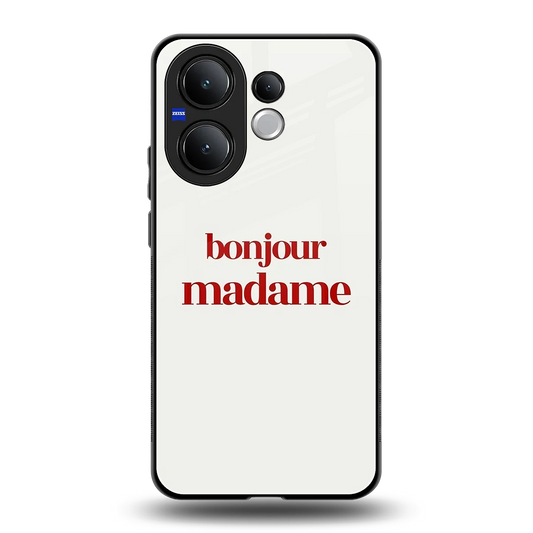 Bonjour Madame back phone cover | glass case for vivo v60
