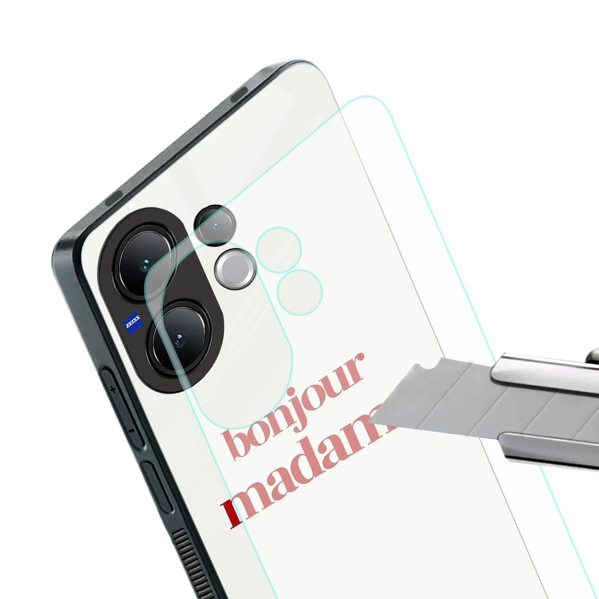 Bonjour Madame stylish phone case for vivo v60 | glossy glass and slim fit
